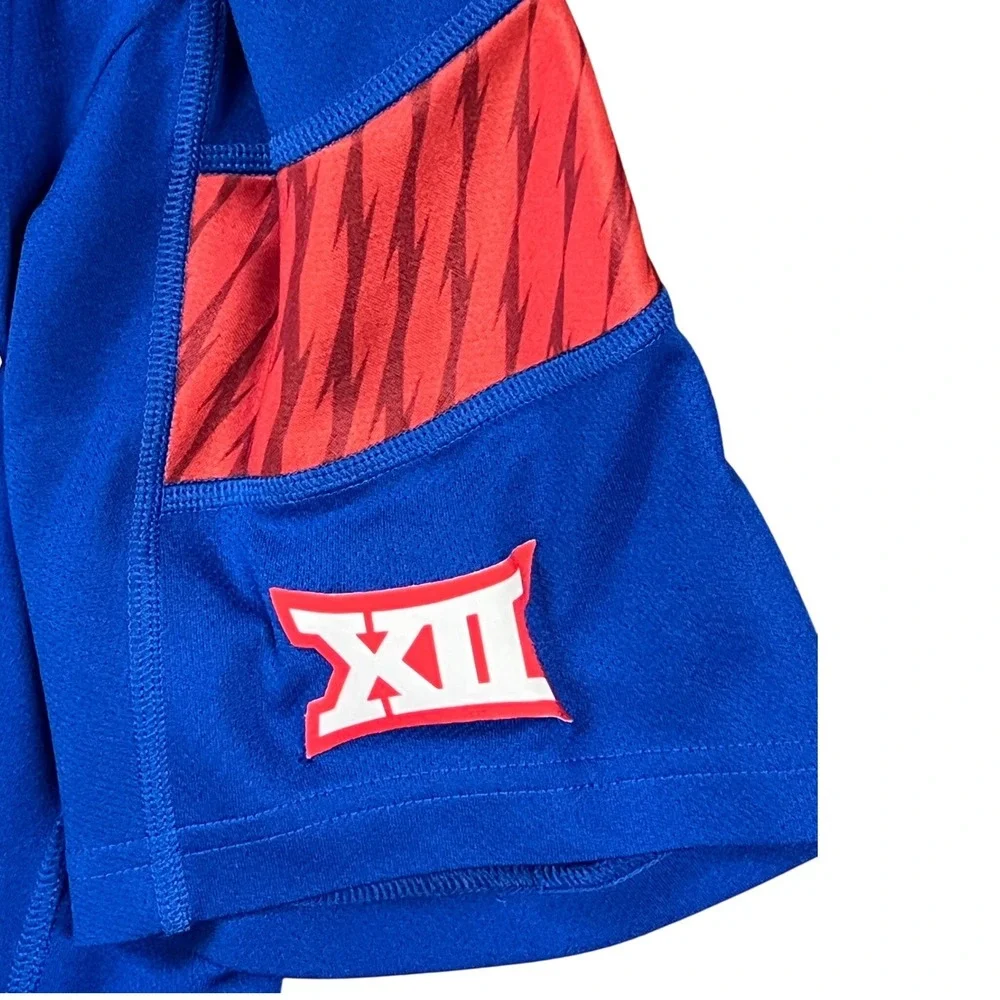 Adidas‎ Kansas Jayhawks Shirt Mens Size S Blue KU Big 12 Conference Climalite